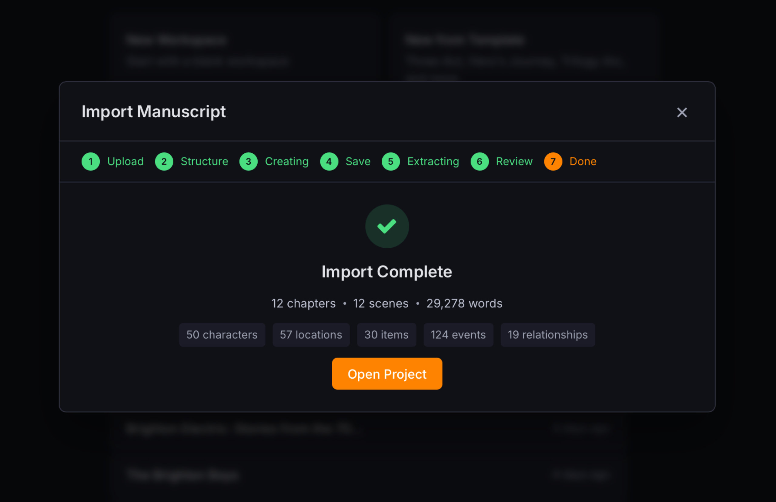 Continuum Writer AI import